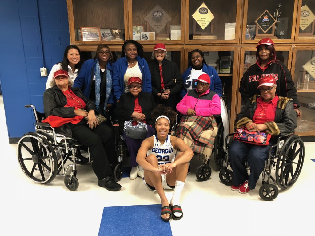 A Slam Dunk Friendship: Nursing Home Residents Form Special Bond with Georgia State University’s Women’s Basketball Team, A.G. Rhodes