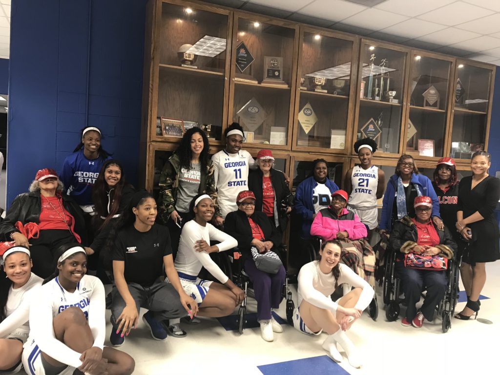 A Slam Dunk Friendship: Nursing Home Residents Form Special Bond with Georgia State University’s Women’s Basketball Team, A.G. Rhodes