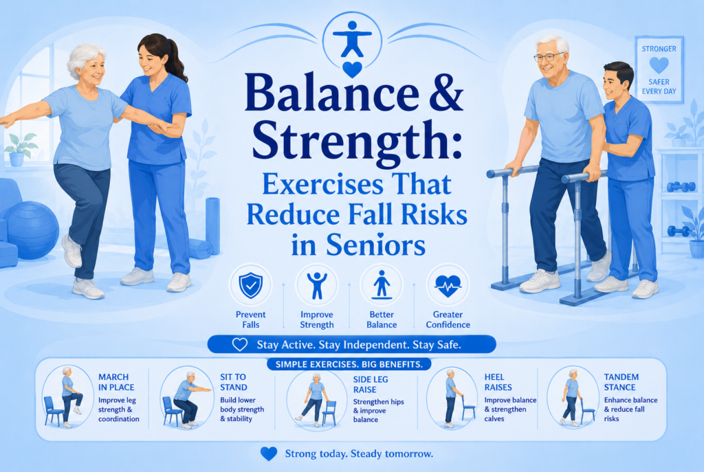 Balance & Strength Exercises That Reduce Fall Risks in Seniors